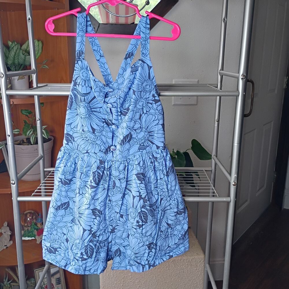 Jumper Girl Size 7-8 Floral Blue